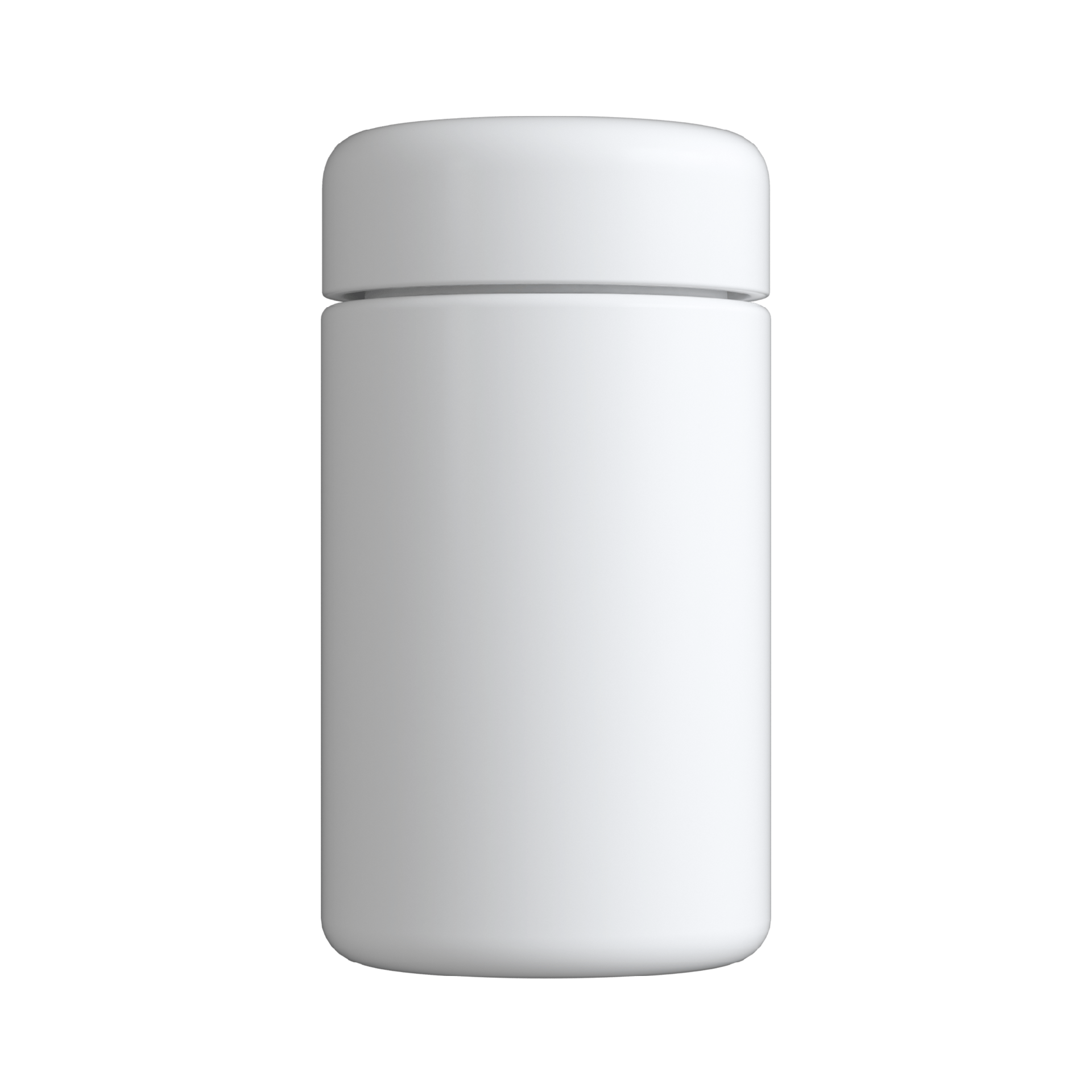 5 Oz Solid White Glass Child Resistant C-Class Jar with Plastic Matte White Lid